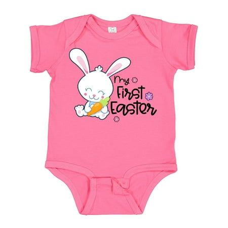 

Inktastic My 1st Easter with Cute Bunny and Carrot Gift Baby Boy or Baby Girl Bodysuit