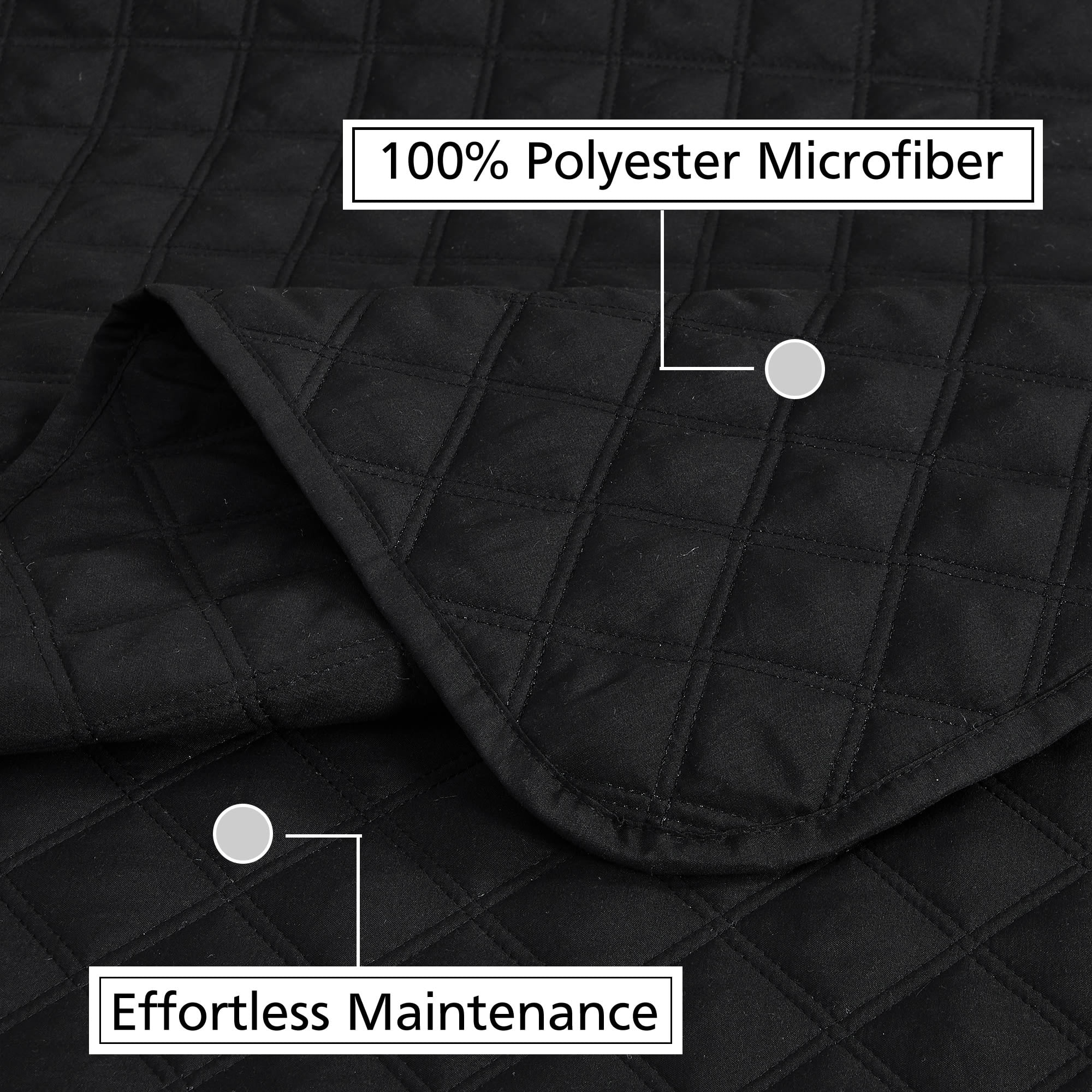 Mainstays All in One Lightweight Quilt Set and Sheet Set -7 Piece, King, Black