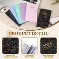 thumbnail image 3 of Uxcell 2026 Daily Planner Notebook, 6.8 x 3.8" 64 Sheets Undated to Do List Daily Weekly Monthly Goals Pocket Notebook for Office Home Study Work Weeding Time Management, Colorful Black, 3 of 7