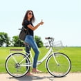 thumbnail image 5 of Bstjewey 24 Inch Folding Women’s Beach Cruiser Bike, 7-Speed, Basket & Cup Holder, 5 of 8