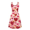 thumbnail image 3 of FKELYI Love Heart Sleeveless Dress Size 2XL Durable Swing Skater Midi Dress for Valentine's Day Polyester Tank Dresses for Women Casual Summer, 3 of 5