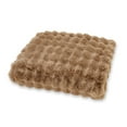 thumbnail image 4 of Ashford Home Cascade Ultra Fine Faux Fur Throw Blanket, Beige, 50 x 60 inches, 4 of 5