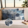 thumbnail image 3 of Navy Blue Grey Outdoor Pillow Covers 20x12 Set of 2,Waterproof Patio Throw Pillowcase Protectors,Modern Oil Painted Abstract Art Aesthetics Lumbar Decorative Pillow Shams Cushion Covers for Bed Couch, 3 of 8
