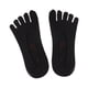 thumbnail image 3 of Calcetines Zulema de cinco dedos invisibles para hombres y mujeres negro, 3 of 8