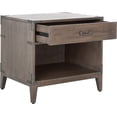 thumbnail image 5 of SAFAVIEH Light Brown Shelf Fully Assembled Couture Home Collection Nisha 1-Drawer Wood Nightstand, 5 of 14