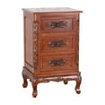 thumbnail image 1 of International Caravan Windsor Table d'Appoint à 3 Tiroirs en Noyer, 1 of 3