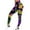 Purple, variant on Arlun Mardi Gras Shiny Print Leggings for Women High Waist Tummy Control Yoga Pants New Carnival Patterned Tights Lifting Slim Fitting Sports Fitness Casual Pants 10-Green XL