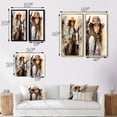 thumbnail image 4 of Designart "Trailblazing Spirit of the Cowgirl" Cowgirls Framed Wall Art Set Of 2 - Grey People Framed Canvas Set For Living Room Decor, 4 of 7