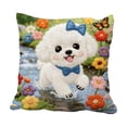 thumbnail image 2 of 17.72 IN/1.48 FT Simulated Cute Pet Animals Pillow Cover Cute Imitation Embroidery Sofa Cushion Cover Festival Decoration Pillow, 2 of 6