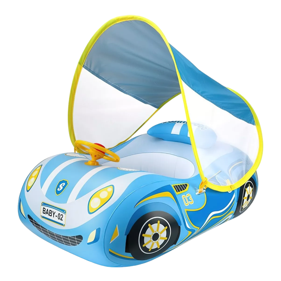 Salvavidas Inflables Alberca Adecuado Para Bebés De 1-4 Años Azul Carro