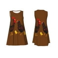 thumbnail image 7 of Uemuo Chicken Farm Animal Pattern Women’s Sleeveless Dress – Casual Summer A-Line Dress, Stylish and Comfortable Sundress for Hot Weather, 7 of 7