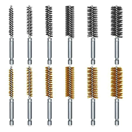 

12PCS Stainless Steel /Copper Brush Bore Cleaning Brush Set Wire Bore Brush Set