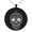 Black, variant on Stainless Steel Day of the Dead Calaveras Mischievous Skull Engraved Small Medallion Circle Charm Pendant Necklace