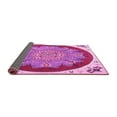thumbnail image 2 of Ahgly Company Indoor Square Medallion Pink Traditional Area Rugs, 7' Square, 2 of 4