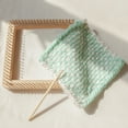 thumbnail image 3 of Wooden Knitting Loom, 12 Inch 20 Rows, Handmade Block Weaving Tool for DIY Weaving Pegs Crochet Needlework Tools with Non Detachable Hooks, Suitable for Making Cushions, Scarves,, 3 of 7