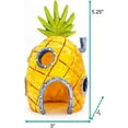 thumbnail image 4 of Penn-Plax SpongeBob Pineapple Home Aquarium Decor, Yellow & Orange Resin - 3" x 3.25" x 5.25", 4 of 10