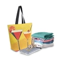 thumbnail image 2 of FORMRS Womens Canvas Tote Bag with Zipper Inner Pocket Shoulder Handbag, Orange Cocktails, 2 of 7