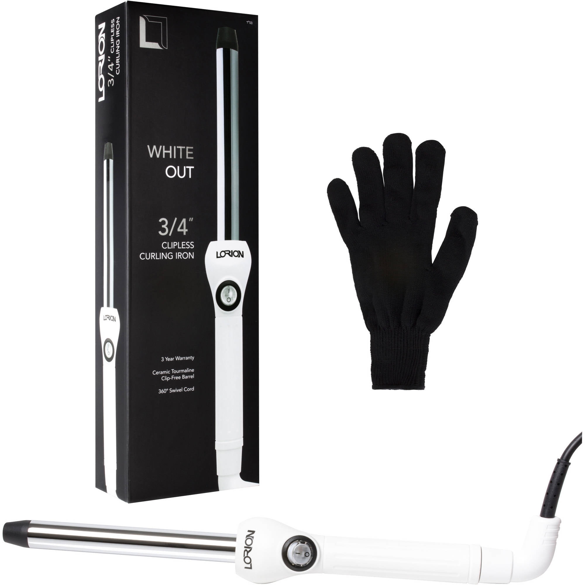Lorion White Out Clipless Curling Iron 3 4 Walmart