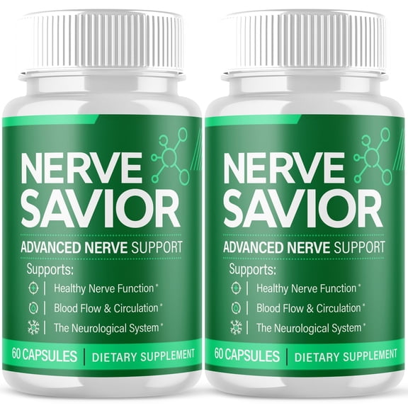 Nerve Savior Advanced Nerve Health Support Pills Natural Vitamin Supplement NerveSavior 120 Capsules