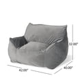 thumbnail image 4 of Aukfa Bean Bag Chair, Lazy Floor Sofa Couch for Adults Kids, Accent Sofa Chair for Gaming Reading Relaxing, Gray, 4 of 7