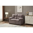 thumbnail image 2 of Pemberly Row Modern Linen Living Room Loveseat in Light Gray, 2 of 9