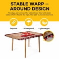 thumbnail image 4 of Valentine's Day Table Cloths for 5 Foot Rectangle Tables, Romantic Red Truck Love Wood Plaid Brown Patio Waterproof Elastic Fitted Tablecloths, Washable Rectangular Table Cover for Camping, 4 of 8
