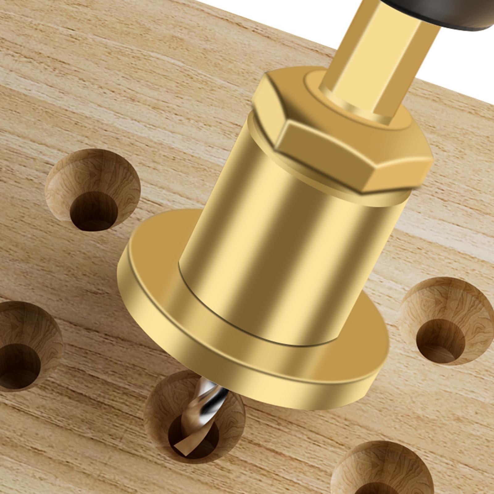 Yajisi 5‑Piece 1/4" Hex Shank Countersink Drill Bit Set – 2.8‑4 mm Adjustable, 8 mm Hole, High‑Speed Steel, Versatile for Wood & MDF