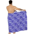thumbnail image 2 of HAPPY BAY Men's Pareo Standard Surfing Sarong Full Beach Wrap One Size Lapis, Floral Summer Vacation Aloha, 2 of 5