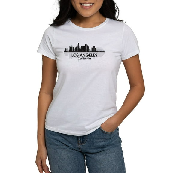 CafePress - Los Angeles Skyline Women's T Shirt - Women's Classic T-Shirt