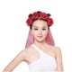 thumbnail image 3 of Halloween Cosplay Diadema Diadema Disfraz Calavera y flor rosa Aro de pelo, 3 of 4