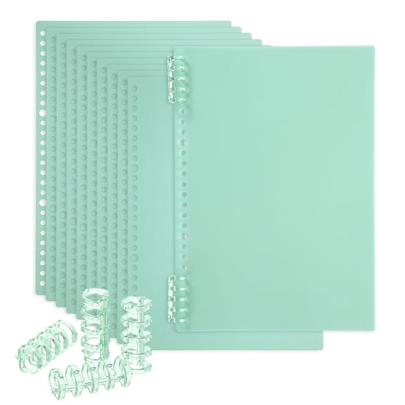 Uxcell 12 Pack Binding Covers, B5(10.3x7.2 Inch) 22 Mil Plastic Notebook Covers Sheets with Binding Comb for Book Report Presentation, Light green