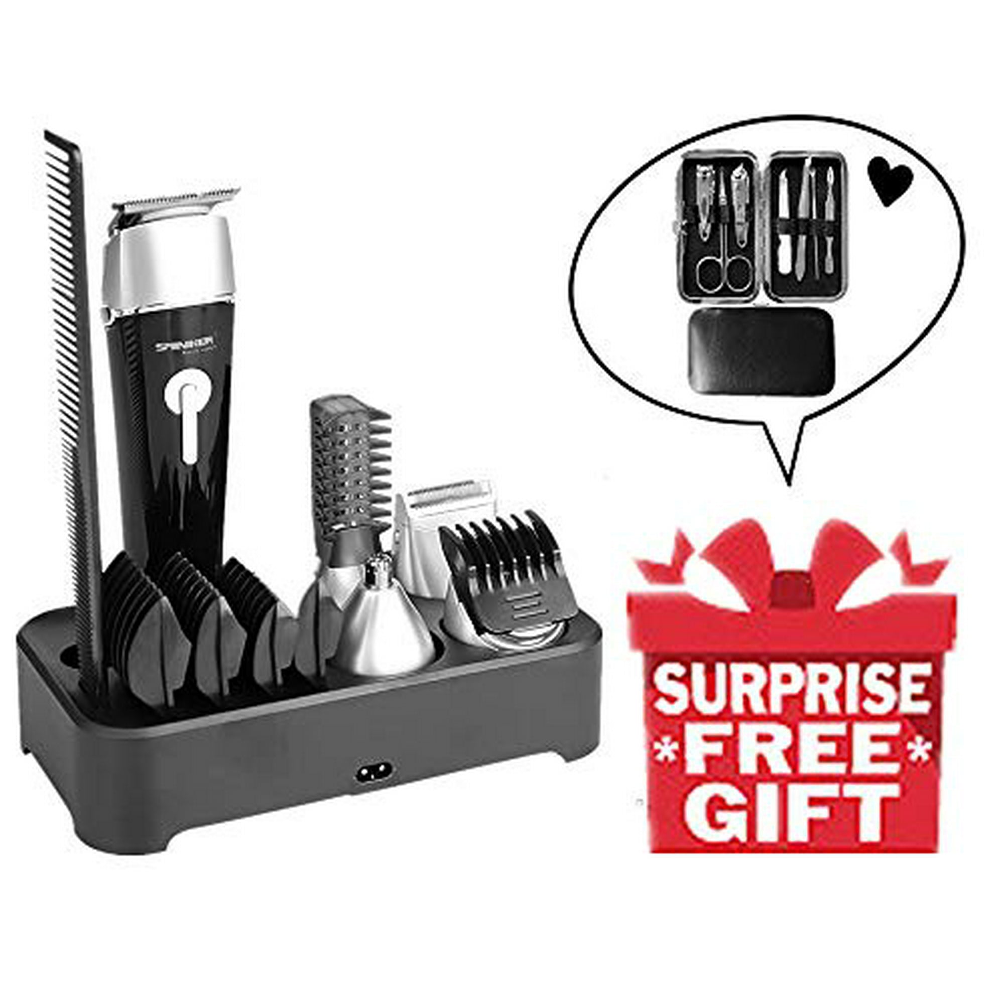 Sminiker Professional 5 In 1 Waterproof Mans Grooming Kit Hair