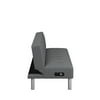 Serta Canon Full Convertible Sofa with Power, Charcoal Gray Fabric