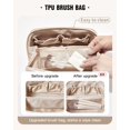 thumbnail image 3 of Bolsa de maquillaje EACHY Travel de gran capacidad impermeable F-Beige, 3 of 8