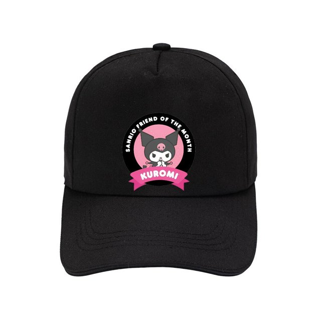 Sanrio-gorra de béisbol de Anime Kuromi, gorro de dibujos animados Kawaii, moda de verano, deportes al aire libre, visera transpirable, gorra de Golf, sombrero informal para pareja Fivean unisex