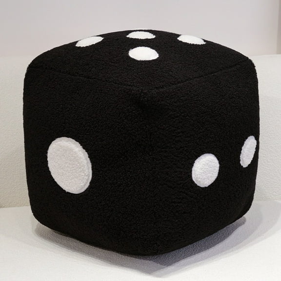 Creative Plush Jumbo Dice Pillow - Cute Kawaii Stuffed Toy, Board Game Accessory , Educational Playroom & Living Room, 25 Cm