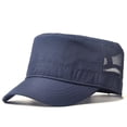 thumbnail image 3 of Gorra plana de malla para hombre y adulto, gorro militar de poliéster de gran tamaño, estilo informal, ideal para el verano y exteriores, 55-60cm, 60-66cm, 3 of 4