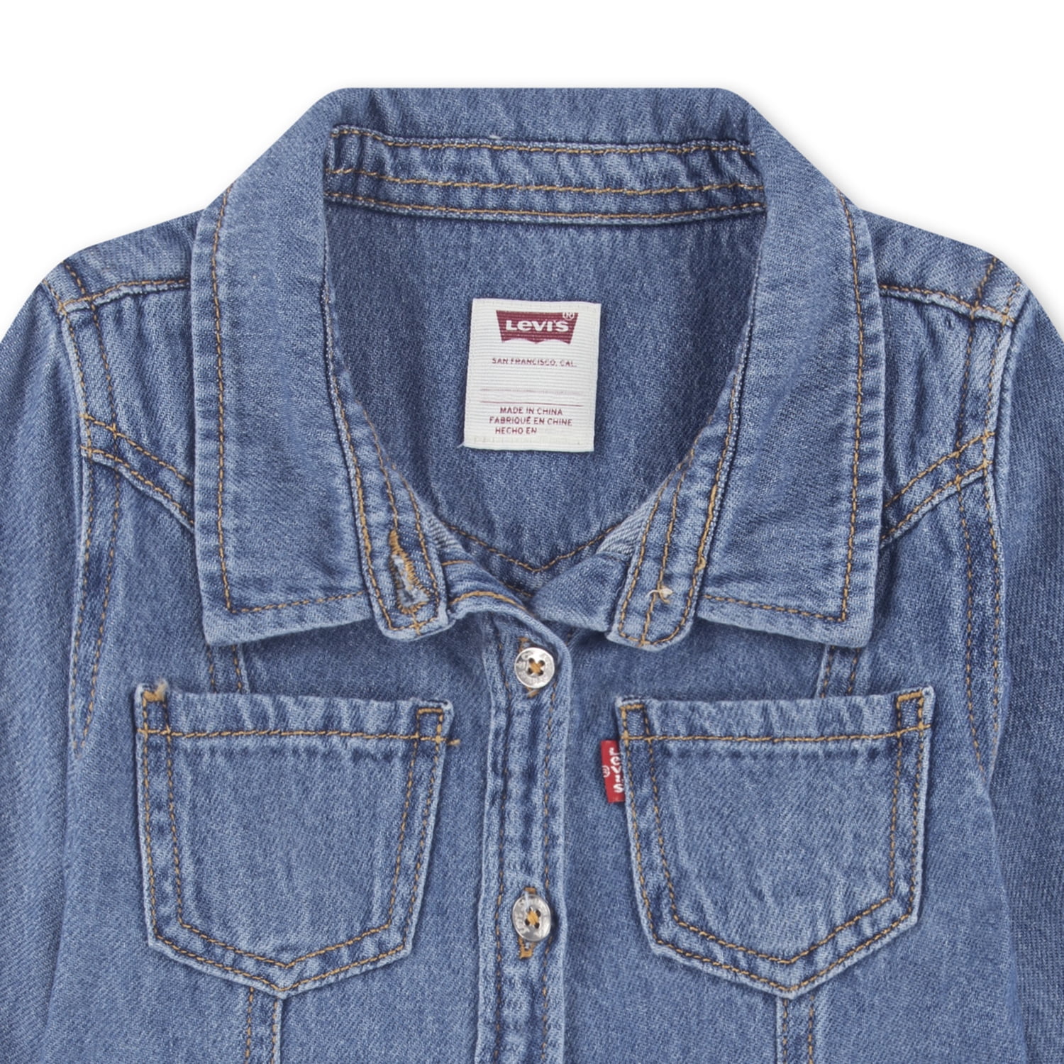Levi's Girls Western Denim Shirt Dress, Sizes 4-6X