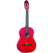 Lucida Model LG-400-1/2RD Student Classical Guitar, Red, 1/2 Size