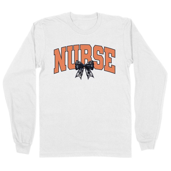 Halloween Nurse Long Sleeve Shirt Unisex Large White