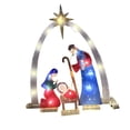 thumbnail image 4 of Juegos de Belén para Navidad, figuritas de Belén con luz, artesanías navideñas, patio, jardín de vacaciones, decoración de escultura del Nacimiento de Estilo E, 4 of 8