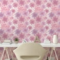 thumbnail image 2 of Ambesonne Floral Peel & Stick Wallpaper for Home, Spring Flowers Print Artwork, 13"x72", Pale Pink Lilac and Rose, 2 of 5