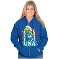 thumbnail image 4 of Smurfette Cartoon American Cutie USA Women Plus Size Zipper Hoodie Brisco Brands 3X, 4 of 5