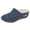 Blue, variant on Women's House Slipper Mules Warm Fur Lined Wedge Heel Winter Indoor Outdoor Clogs