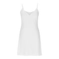 thumbnail image 5 of SMihono Vacation Dresses for Women Summer Trendy Eyelet Embroidery Mini Dress Spaghetti Strap V Neck Casual Sundress White XL, 5 of 6