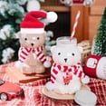 thumbnail image 3 of Botella de agua de plástico con forma de oso navideño, recipiente sellado con pajita transparente creativa, taza de té y leche para el hogar, contenedor de bebidas de cocina, regalos, 3 of 4