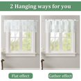 thumbnail image 3 of Floral Pattern Bedroom Valance, Green Leaf Print Rod Pocket Sheer Curtain for Nursery, 1 Piece Light Filtering Valance for Farmhouse, 52 x 18, 3 of 6