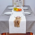 thumbnail image 4 of Table Runner Dresser Scarves 72 Inch Long, Highland Cattle Yak Cow with Flower Linen Dining Table Runners Animal Art on White Tabletop Scarf for Wedding Holiday Party Kitchen, 4 of 7