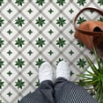 thumbnail image 3 of DEWOO 10PCS 12" x 12" Peel and Stick Floor Tiles, Vintage Floral Removable Self Adhesive Vinyl Flooring Stickers, Renter Friendly DIY Tile for Kitchen Entryway Bathroom Living Room, 3 of 12