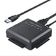 thumbnail image 1 of Adaptador de disco duro IDE SATA, adaptador de disco duro USB 3.0 para SATA o IDE HDD SSD de 2,5" o 3,5", convertidor SATA e IDE compatible con clonación sin conexión, 1 of 5